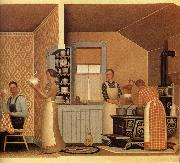 Grant Wood The Thresher-s supper oil on canvas